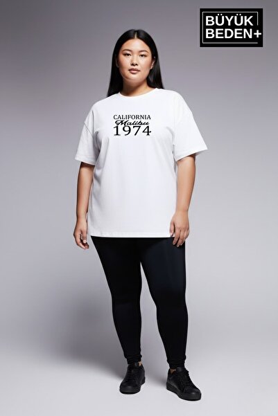 Superlife تي شيرت نسائي من Superlife مقاس كبير كاليفورنيا 1974 مطبوع 3xl-6xl ...