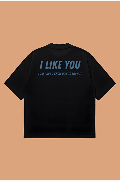 PURE POWER I Like You Boxy Fit Oversize Unisex 100% Cotton Tshirt – Printed T...
