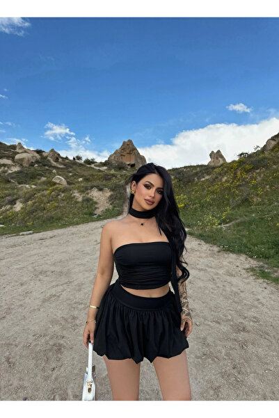 kırmızı butiks Dolce Balon Skirted Three-Piece Set