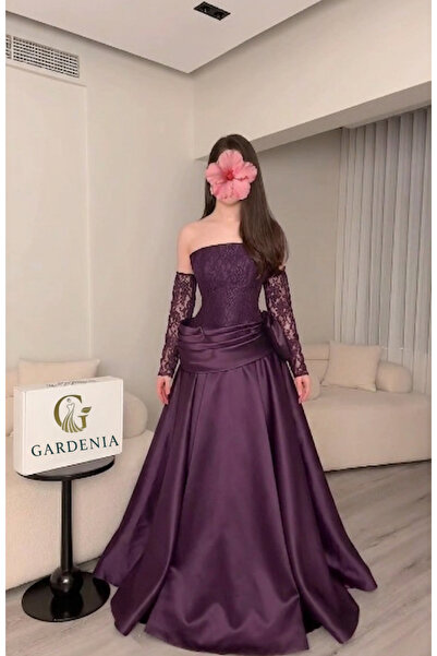 Gardenia Fashion Mikado Lace Evening Dress 1