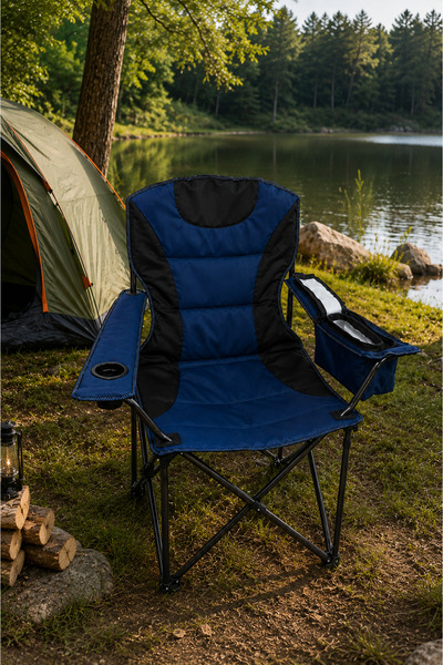 Vadi Katlanabilir Kamp Sandalyesi Bardaklıklı Cepli Outdoor Kamp Piknik Koltuğu