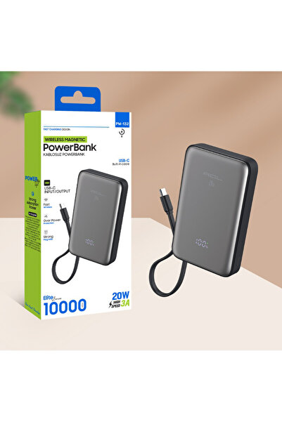 Mooni Tech 10000 mAh Kablosuz Manyetik Powerbank 20W Hızlı Şarj Type-C Kablol...