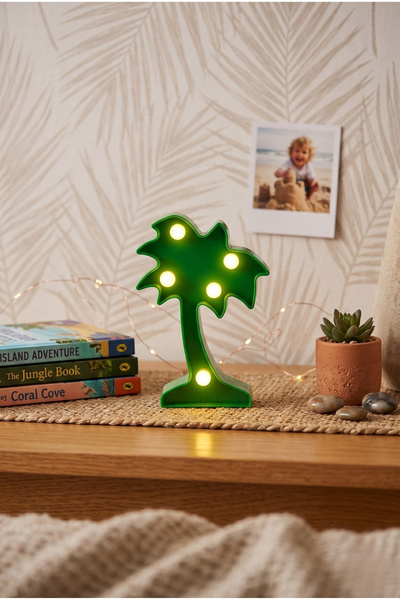 Homerest Dekoratif Palmiye Ağacı LED Gece Lambası Çocuk Odası Masa Üstü Tropi...
