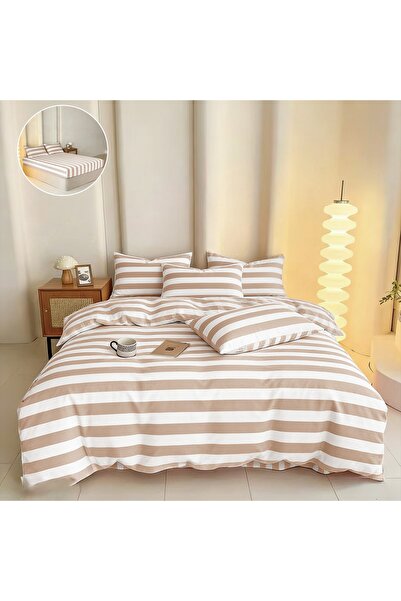 CHIRASO Set Lenjerie Pat CHIRASO, 4 Piese, Cearceaf cu ELASTIC 180x200, Husa ...