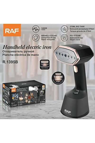 raf Handheld Electric Iron - Household Garment Steamer - Black - 1400W
