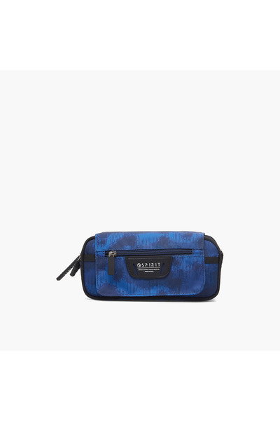 Spirit Printed Pencil Pouch with 3 Compartments