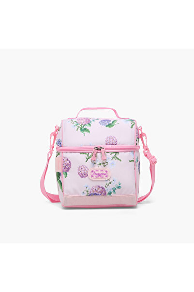 Sensazioni Floral Print Lunch Bag for Girls 8-13 Years with Detachable Strap