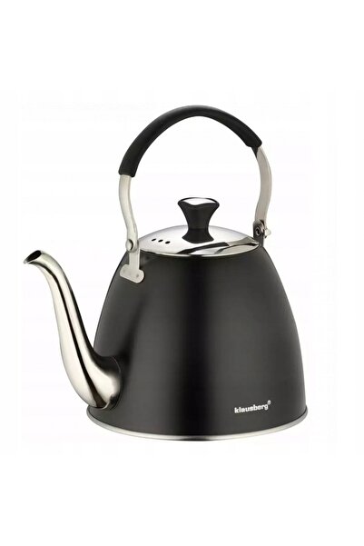 Klausberg Ceainic cu sită de infuzare, din oțel inoxidabil, 1,1 litri, negru,...