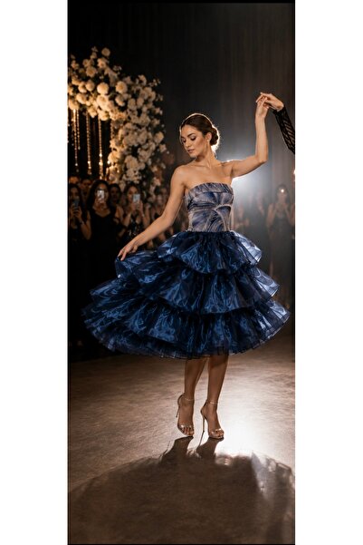 To Be Girl's Petrol Evening Dress