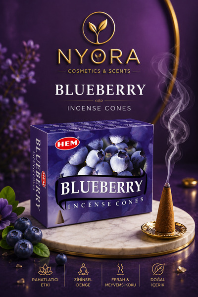 Hem Marka Blueberry Yaban Mersini 10 Adet Konik Tütsü