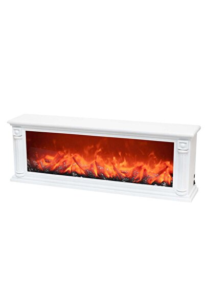 Vivendo Semineu decorativ, Lumina Led cu Simulare Flacari, alimentare priza s...