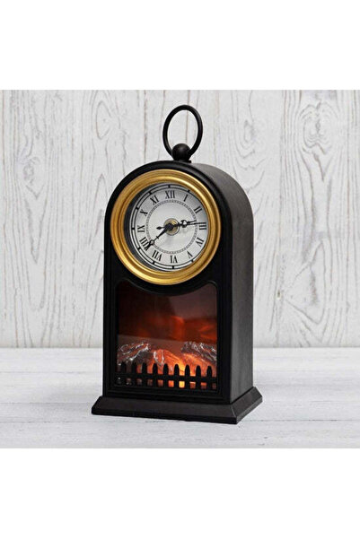 Vivendo Ceas Vintage decorativ cu aspect de semineu, alimentare baterii si cablu