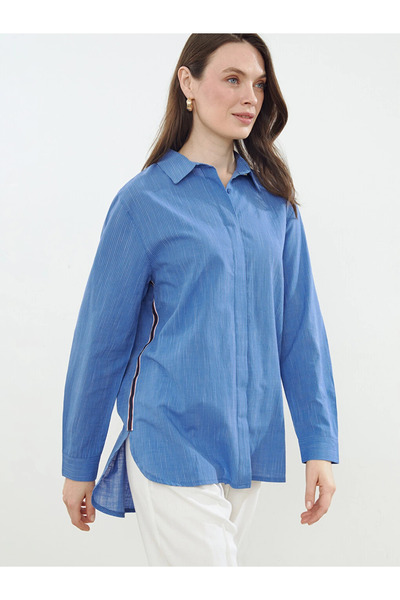 LC Waikiki Blue Striped Women's Shirt Tunic