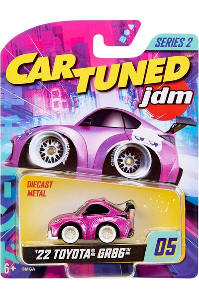 MMinora MGAE CarTuned JDM Series 2 2022 Toyota GR86، أرجواني، لعبة سيارة معدن...
