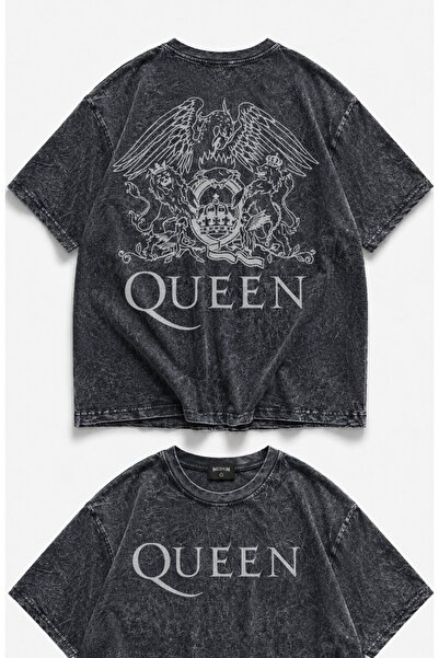 Fuddy Moda Tricou unisex Queen cu imprimeu pe spate, lavabil, tricou retro su...