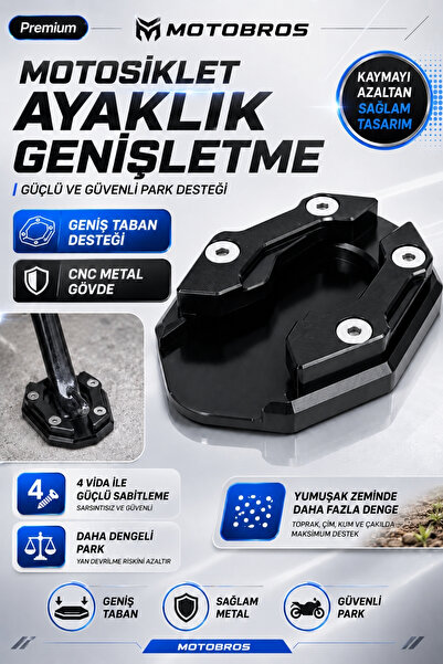 Motobros Motosiklet Ayaklık Motor Ayaklık Genişletme Motor Ayaklık Siyah ERD-...