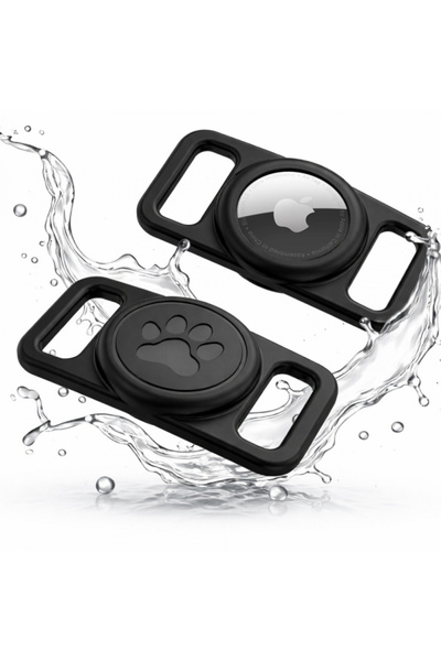 Techsuit BuddyGuard DG1 Θήκη για Apple AirTag για κολάρο κατοικίδιου, Μαύρο