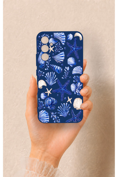 Vip Case Samsung A34 Uyumlu Deniz Kabuğu Desenli Silikon Kılıf