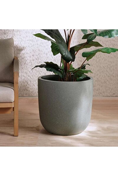 PAN HOME Bianca Polyresin Planter 43x43x43cm- Grey