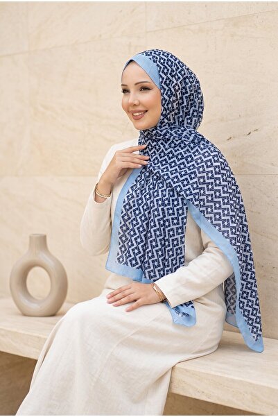 EBRUTESETTÜR Nora Patterned Shawl Series Baby Blue
