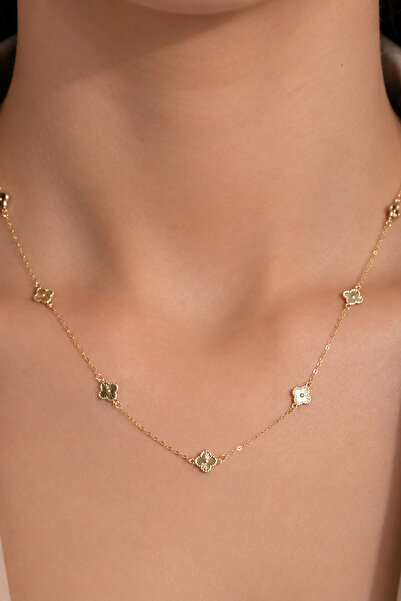 AMES GOLD KUYUMCULUK 14 Ayar Altın Yonca Kolye