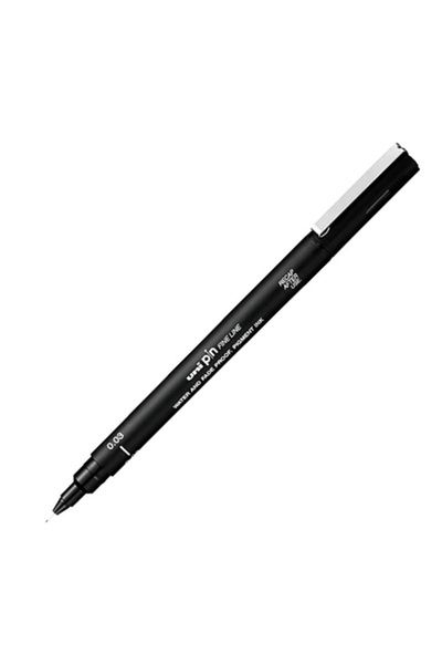 UNİ-BALL Unipin Fineline Acrylic Tip Pen 0.03 Black - 2 Pcs