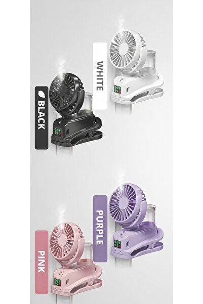 peltech F7 şarjlı turbo masa fanı sulu buharlı yüksek üfleme gücü dört kademe ayarlanabilir hız