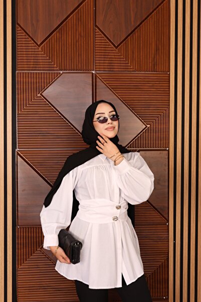 Nergis Neva Butik تونيك بأزرار صفراء