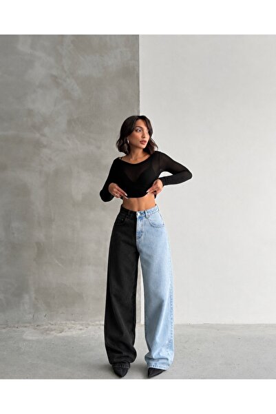 blue wings denım co. Pantaloni din denim/jean în două culori, cu croială larg...