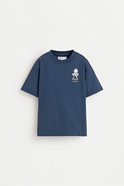 LEFTIES Arkası büyük boy baskılı t-shirt