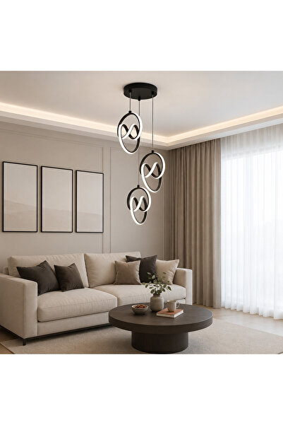 neeko Trend 3'lü Sarkıt LED Avize Power Beyaz Işık Modern Dekoratif Avize