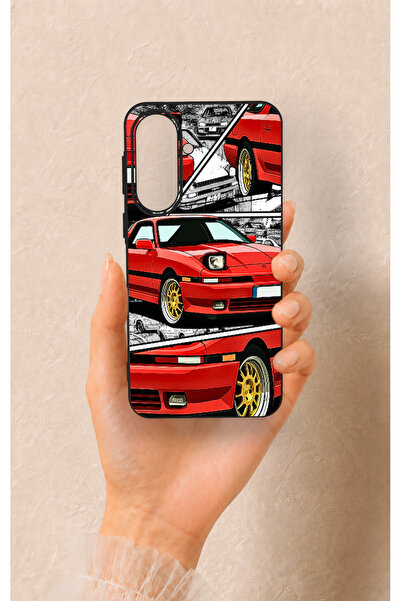 Vip Case Samsung A37 Uyumlu Kırmızı Supra Desenli Silikon Kılıf