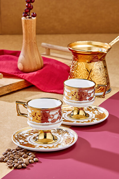Cooker Zerina 2-Person 90 ml Porcelain Coffee Cup Set Ckr4529