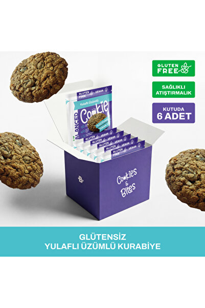 Glütensiz Yulaflı Üzümlü Proteinli Cookie 50 gr