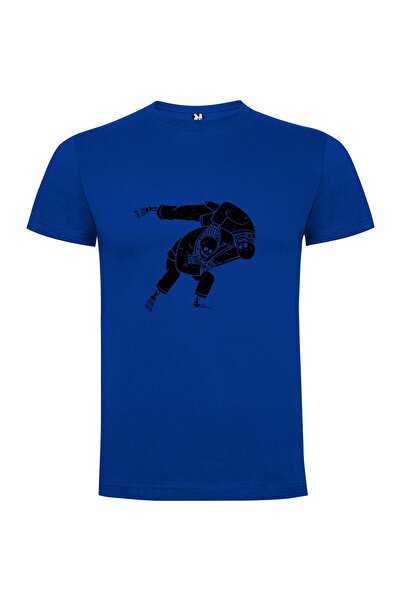 iLovePrints Skateboard Skeleton Illustration Tshirt