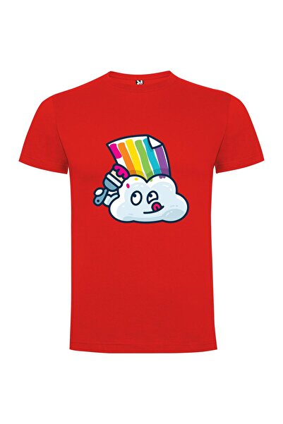 iLovePrints Rainbow Brush Cloud Tshirt