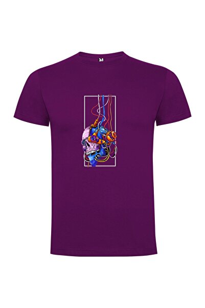 iLovePrints Wired Skull Psychedelia Tshirt