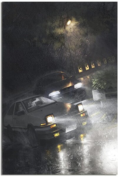 ESSESORIES Cenqcwaro Car Initial JDM AE86 Drift Picture Poster Wall Art Room ...