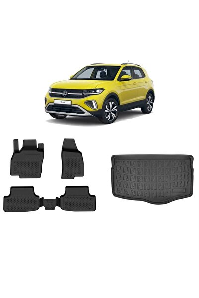 Sahler Volskwagen T-Cross 2022+ Uyumlu 4.5D Premium Havuzlu Oto Paspas ve Lin...