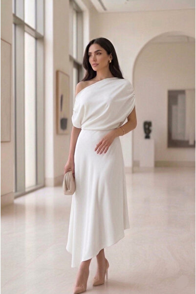 Lovely butik Rochie de seară și de ocazie cu un singur umăr, drapată, cu croi...