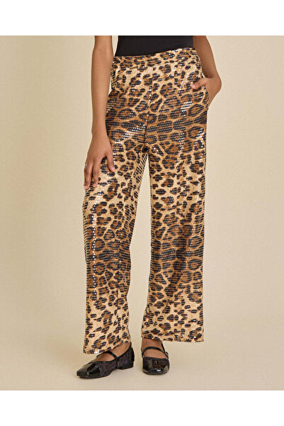 REDTAG Senior Girls Animal Print Sequined Trousers