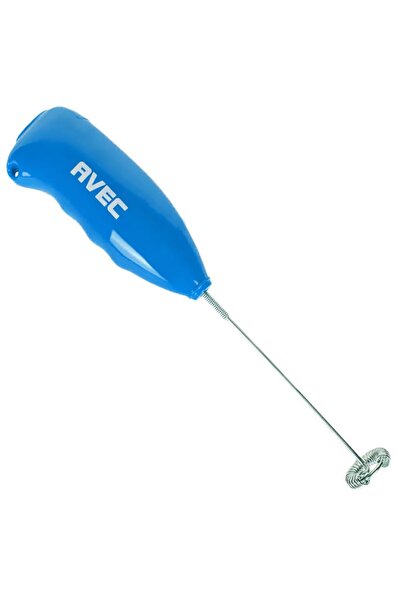 Z Store Spumator de lapte albastru cu mâner din cauciuc, 23 cm