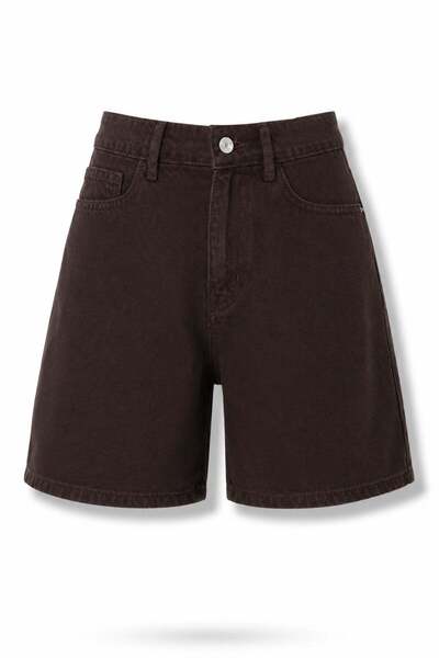 5in1Canpolat Brown Tencel Shorts 01276
