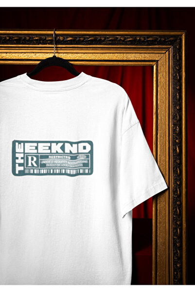 MG Weeknd Printed Crewneck Cotton Oversize Fit Unisex Short Sleeve T-Shirt