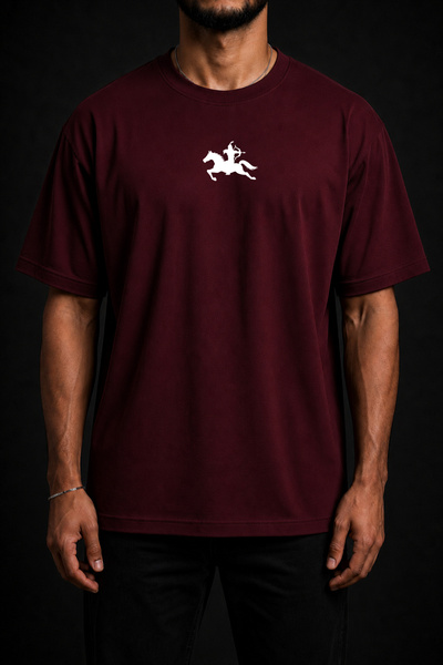 VEK Oversize T-Shirt Horse Archer Unisex 100% Cotton
