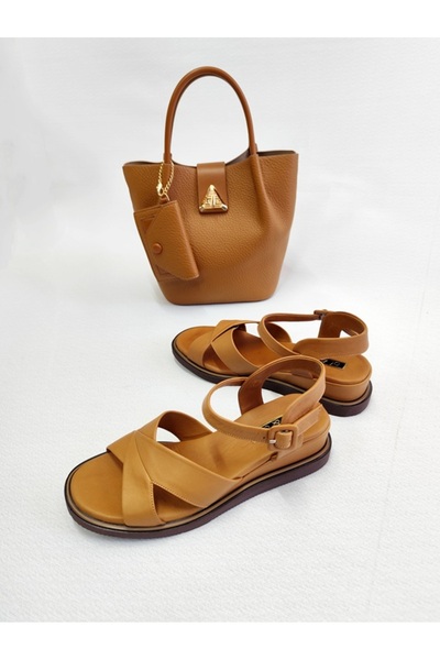 Of&Off Women's Genuine Leather Sandals