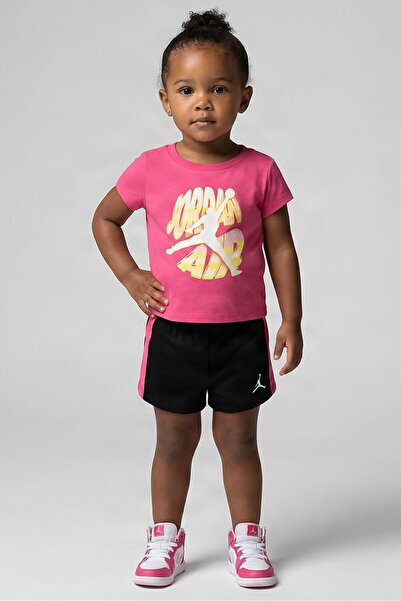 Nike Toddlers Girl 2 Pieces Graphic Print Top And Shorts Set, Multicolor