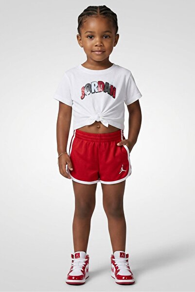 Nike Toddlers Girl 2 Pieces Brand Logo Top With Shorts Set, Multicolor