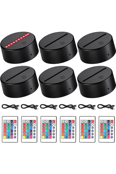 Choice3 black 6pcs Touch Switch Lamp Stand Holder Warm Household Decoration A...