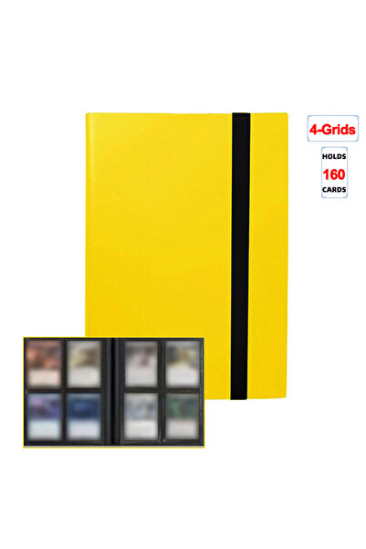 Choice10 Yellow 4 Grids 1Pc Card Binder 160/360/480 Trading Card Holder Book ...